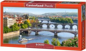Puzzle 4000 pezzi Castorland Ponte di Vltava Praga | Puzzle Paesaggi Città