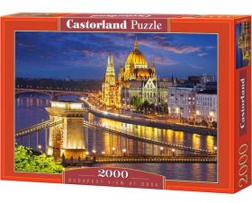 Puzzle 2000 pezzi Castorland Vista di Budapest al Tramonto | Puzzle Città