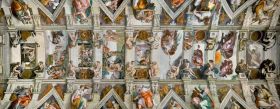 Puzzle 1000 pezzi Panorama Michelangelo: Volta della Cappella Sistina Ravensburger su ARSLUDICA.com